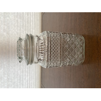 VTG Anchor Hocking WEXFORD Clear Glass Lidded Apothecary Canister Jar 9"H