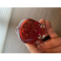 VTG 1997 FREE STATE Red & Clear Small Art Glass Perfume Bottle SIGNED 4"H