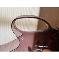 VTG MCM VIKING GLASS Amethyst Swung Vase Pitcher W/Handle 14.25"H