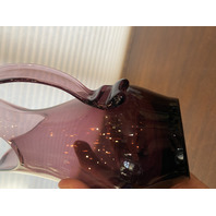 VTG MCM VIKING GLASS Amethyst Swung Vase Pitcher W/Handle 14.25"H