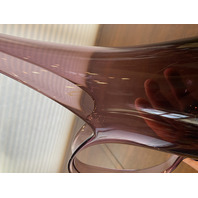 VTG MCM VIKING GLASS Amethyst Swung Vase Pitcher W/Handle 14.25"H