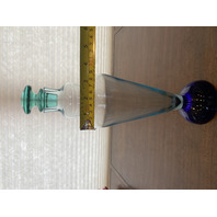 VTG Multicolored Murano Art Glass Decanter W/Stopper 13.25"H ITALY