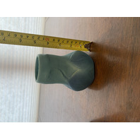 VTG VAN BRIGGLE Ming Blue LEAVES & VIOLETS Pottery Vase 4.5"H SIGNED