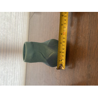 VTG VAN BRIGGLE Ming Blue LEAVES & VIOLETS Pottery Vase 4.5"H SIGNED