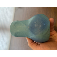 VTG VAN BRIGGLE Ming Blue LEAVES & VIOLETS Pottery Vase 4.5"H SIGNED