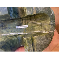 LARGE/HEAVY VTG Green Serpentine Jade Stone Carved Chinese Foo Dog 8.75"H