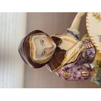 PAIR Of RARE ANTIQUE MEISSEN Man & Woman W/Basket Figurines 7.25"H GERMANY