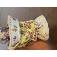 PAIR Of RARE ANTIQUE MEISSEN Man & Woman W/Basket Figurines 7.25"H GERMANY