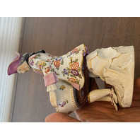 PAIR Of RARE ANTIQUE MEISSEN Man & Woman W/Basket Figurines 7.25"H GERMANY