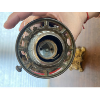 ANTIQUE VICTORIAN Red Satin Floral Patern GWTW Converted Parlor Lamp 16.75"H