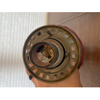 ANTIQUE VICTORIAN Red Satin Glass Leaf Pattern GWTW Parlor Oil Lamp 22.5"H