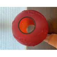 ANTIQUE VICTORIAN Red Satin CHERUB FACE GWTW Electric Parlor Lamp 23.5"H