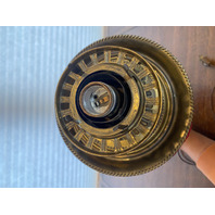 ANTIQUE VICTORIAN Red Satin CHERUB FACE GWTW Electric Parlor Lamp 23.5"H