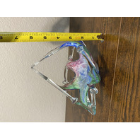 VTG Multicolored Murano Art Glass Freeform Basket/Candy Dish 7.5"L