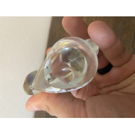 Iridescent Splatter Bunny/Rabbit Art Glass Paperweight 3"H