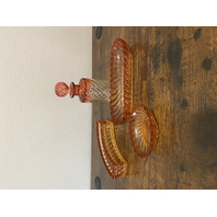 4 ANTIQUE BACCARAT Crystal DEPOSE Rose Tiente Bambous Tors Swirl Glass Dishes