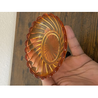 4 ANTIQUE BACCARAT Crystal DEPOSE Rose Tiente Bambous Tors Swirl Glass Dishes