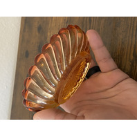 4 ANTIQUE BACCARAT Crystal DEPOSE Rose Tiente Bambous Tors Swirl Glass Dishes