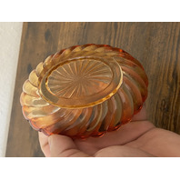 4 ANTIQUE BACCARAT Crystal DEPOSE Rose Tiente Bambous Tors Swirl Glass Dishes