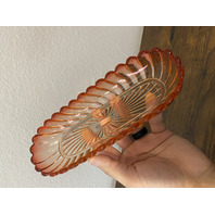 4 ANTIQUE BACCARAT Crystal DEPOSE Rose Tiente Bambous Tors Swirl Glass Dishes