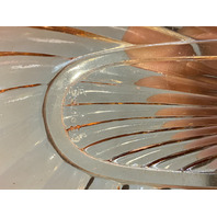 4 ANTIQUE BACCARAT Crystal DEPOSE Rose Tiente Bambous Tors Swirl Glass Dishes