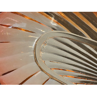 4 ANTIQUE BACCARAT Crystal DEPOSE Rose Tiente Bambous Tors Swirl Glass Dishes