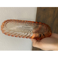 4 ANTIQUE BACCARAT Crystal DEPOSE Rose Tiente Bambous Tors Swirl Glass Dishes