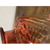 4 ANTIQUE BACCARAT Crystal DEPOSE Rose Tiente Bambous Tors Swirl Glass Dishes