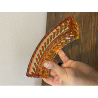 4 ANTIQUE BACCARAT Crystal DEPOSE Rose Tiente Bambous Tors Swirl Glass Dishes