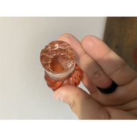 4 ANTIQUE BACCARAT Crystal DEPOSE Rose Tiente Bambous Tors Swirl Glass Dishes