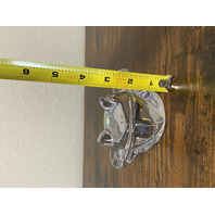 VTG DAUM FRANCE Clear Crystal Sitting Bullfrog Figurine SIGNED 3.25"H