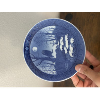 SET Of 5 VTG Royal Copenhagen Blue & White Collector Plates 7.25"W DENMARK