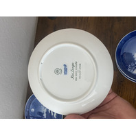 SET Of 5 VTG Royal Copenhagen Blue & White Collector Plates 7.25"W DENMARK