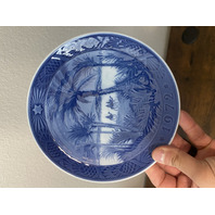 SET Of 5 VTG Royal Copenhagen Blue & White Collector Plates 7.25"W DENMARK