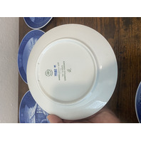 SET Of 5 VTG Royal Copenhagen Blue & White Collector Plates 7.25"W DENMARK