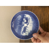 SET Of 5 VTG Royal Copenhagen Blue & White Collector Plates 7.25"W DENMARK