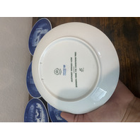 SET Of 5 VTG Royal Copenhagen Blue & White Collector Plates 7.25"W DENMARK