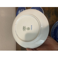 5 VTG Royal Copenhagen Blue & White Christmas Collector Plates 7.25"W DENMARK