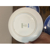 5 VTG Royal Copenhagen Blue & White Christmas Collector Plates 7.25"W DENMARK