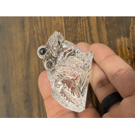 Clear Realistic Looking Crystal Art Glass Frog Paperweight  2.25"L