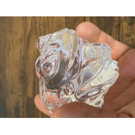 VTG WATERFORD Crystal Clear Sitting Frog/Toad Figurine SIGNED 4"L