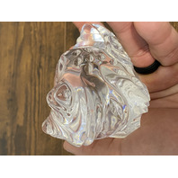 VTG WATERFORD Crystal Clear Sitting Frog/Toad Figurine SIGNED 4"L