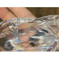 VTG WATERFORD Crystal Clear Sitting Frog/Toad Figurine SIGNED 4"L