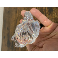 VTG WATERFORD Crystal Clear Sitting Frog/Toad Figurine SIGNED 4"L