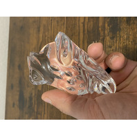 VTG WATERFORD Crystal Clear Sitting Frog/Toad Figurine SIGNED 4"L