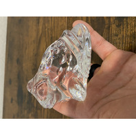 VTG WATERFORD Crystal Clear Sitting Frog/Toad Figurine SIGNED 4"L