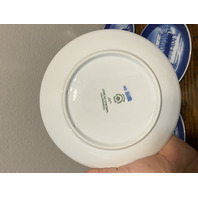 5 VTG Royal Copenhagen Blue & White Christmas Collector Plates 7.25"W DENMARK