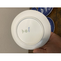 6 VTG Royal Copenhagen Blue & White Christmas Collector Plates 7.25"W DENMARK