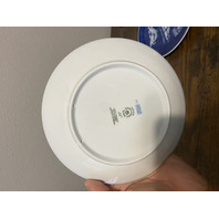 6 VTG Royal Copenhagen Blue & White Christmas Collector Plates 7.25"W DENMARK