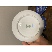 6 VTG Royal Copenhagen Blue & White Christmas Collector Plates 7.25"W DENMARK